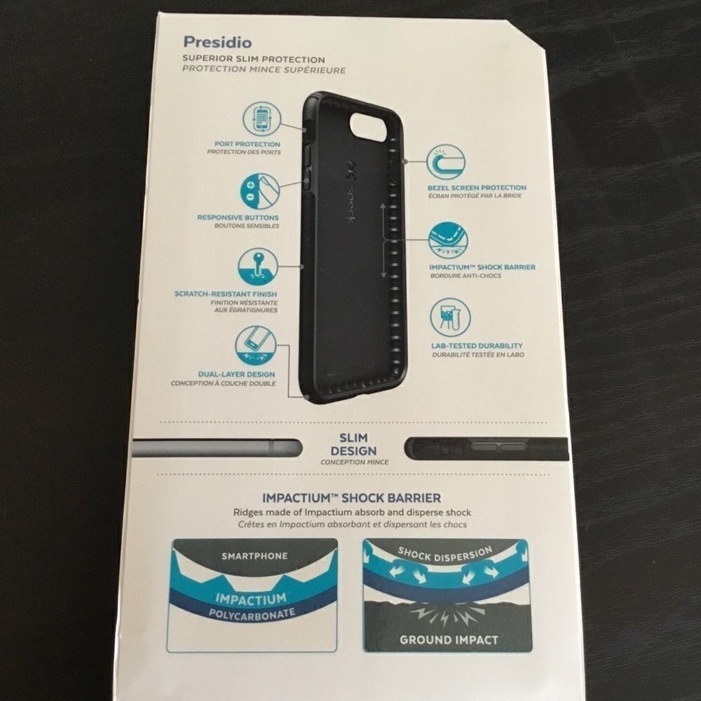 Speck Presidio Black iPhone 7+ Case (G)